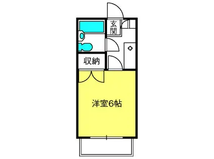 サンクレスト(1K/2階)の間取り写真