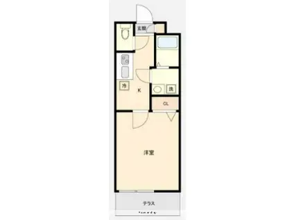 ラフレシール(1K/2階)の間取り写真