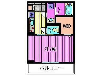 ウィング(1K/3階)の間取り写真