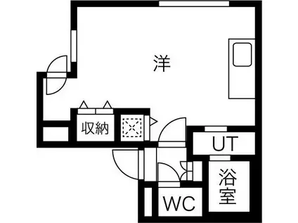 13・3APARTMENT(ワンルーム/3階)の間取り写真