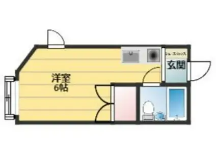 レモンホームIII(ワンルーム/1階)の間取り写真