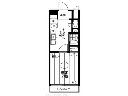 JTA綾瀬(1K/2階)の間取り写真