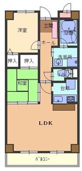 ヌーベゆらの(2LDK/3階)の間取り写真