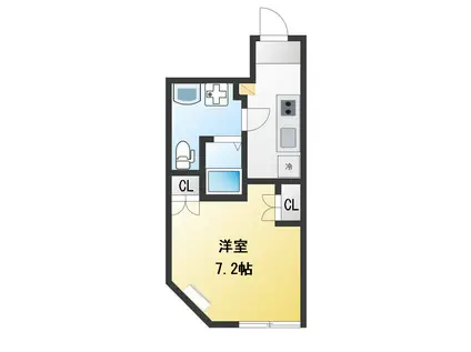 ANON TERRACE 二俣川(1K/1階)の間取り写真