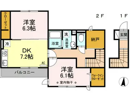 ラマージュVI (2SDK/2階)の間取り写真