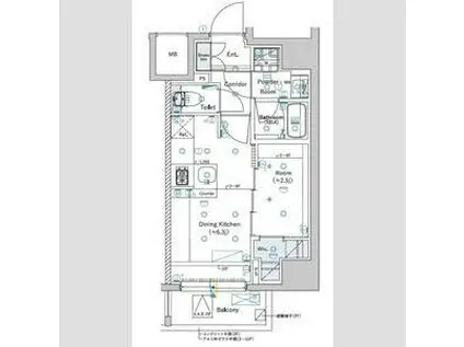 SYFORME WASEDA シーフォルム早稲田(1DK/8階)の間取り写真