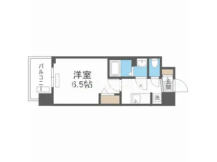 エステムコート四天王寺夕陽丘II(1K/4階)の間取り写真
