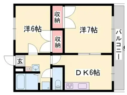 リビエール余部(2DK/1階)の間取り写真