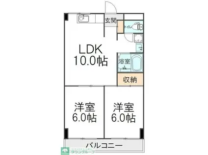 WISH・MATSUDOウィッシュ・松戸(2LDK/1階)の間取り写真