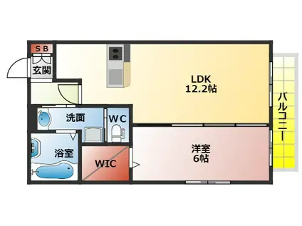 SUMICA(1LDK/2階)の間取り写真