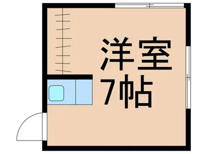 泰明荘(ワンルーム/2階)の間取り写真