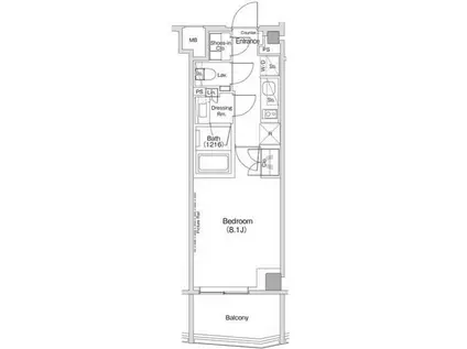 ザ・パークハビオ渋谷クロス(1K/6階)の間取り写真