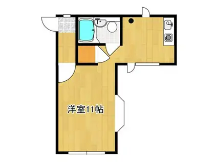 アトリウムM(ワンルーム/1階)の間取り写真