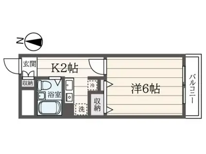 パストラーナ柏木(1K/2階)の間取り写真