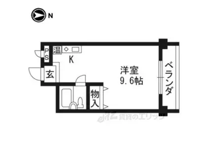 竹田マンション(ワンルーム/4階)の間取り写真
