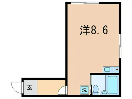 サンパレス21芦屋川II(ワンルーム/2階)の間取り写真