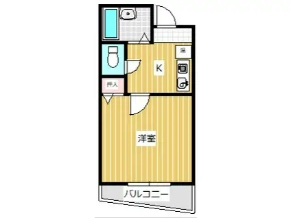 ステイツ豊中本町ビル(1K/2階)の間取り写真