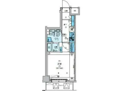 リヴシティ錦糸町五番館(1K/3階)の間取り写真
