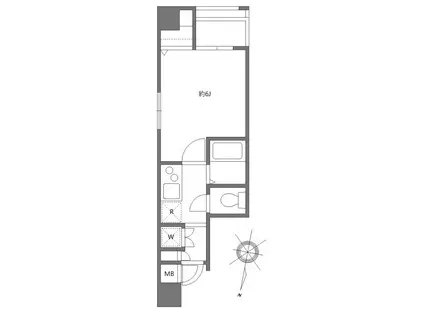 ル・リオン両国(1K/5階)の間取り写真