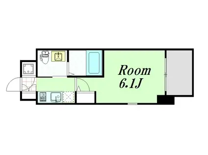 エスリード福島ウエスト(1K/11階)の間取り写真