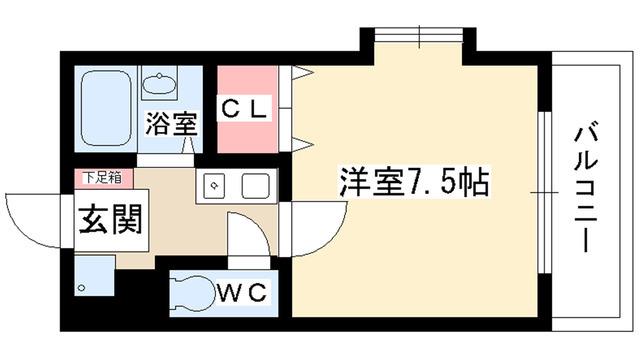 シティライフ本山(1K/1階)の間取り写真