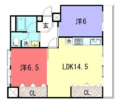 東大路高野第3(2LDK/3階)の間取り写真