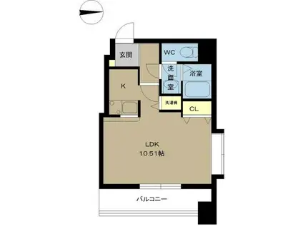 SUITE・HND(ワンルーム/4階)の間取り写真