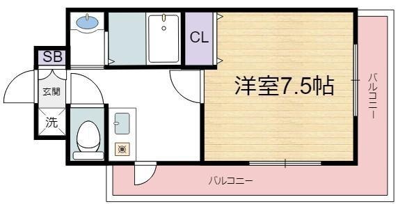 MPLAZA住吉公園弐番館(1K/8階)の間取り写真