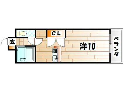 グローリー門司駅前(ワンルーム/7階)の間取り写真