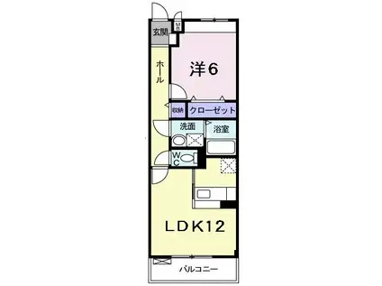 パークアヴェニュー(1LDK/2階)の間取り写真