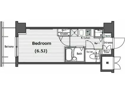 ガラ・グランディ中野(1K/6階)の間取り写真