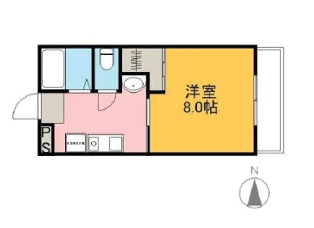 アークヴィラ(1K/3階)の間取り写真
