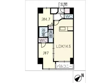 S-RESIDENCE大曽根BRESA(2LDK/6階)の間取り写真