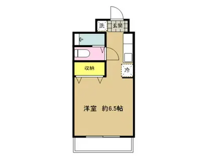 カーサよねやま(1K/2階)の間取り写真