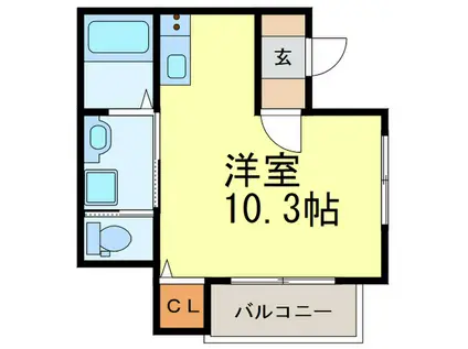 ヴェルステラ(ワンルーム/1階)の間取り写真