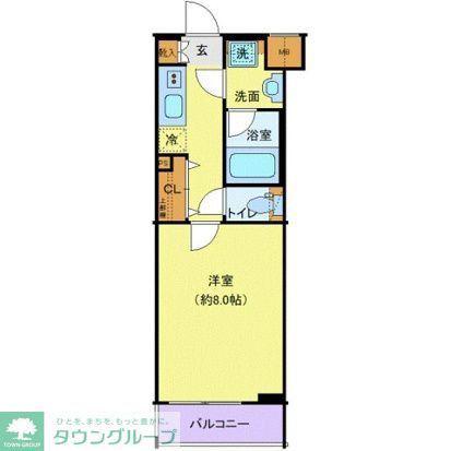 プレール・ドゥーク高井戸(1K/3階)の間取り写真