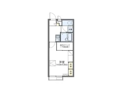レオパレス紀水(1K/2階)の間取り写真
