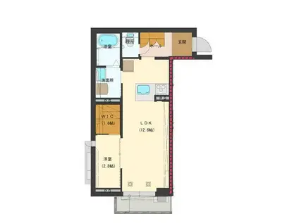 コートグレース本町(1LDK/2階)の間取り写真