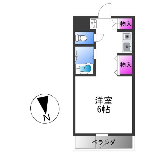 カサデルチルコ(ワンルーム/4階)の間取り写真