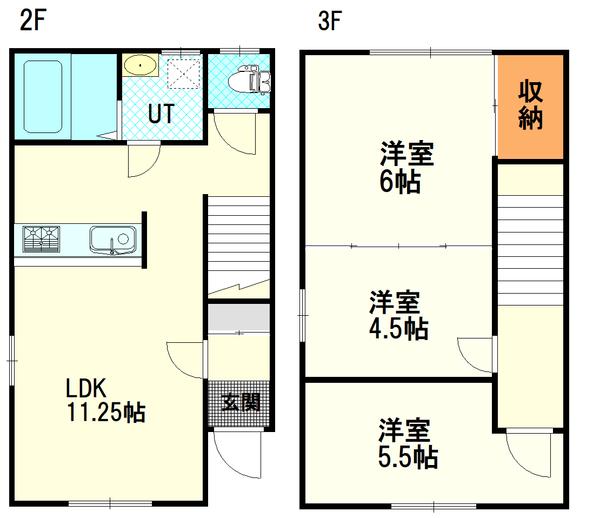 コーポラス35(3LDK/2階)の間取り写真