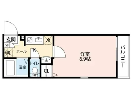 グランクオール大島(1K/2階)の間取り写真