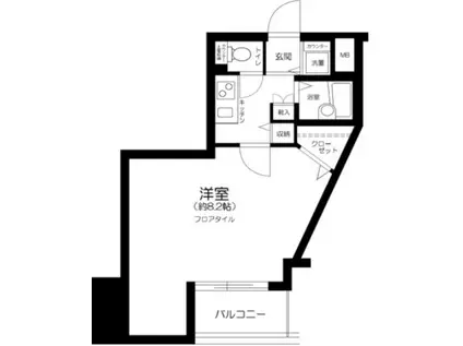 ヴェルステージ国分寺(1K/11階)の間取り写真