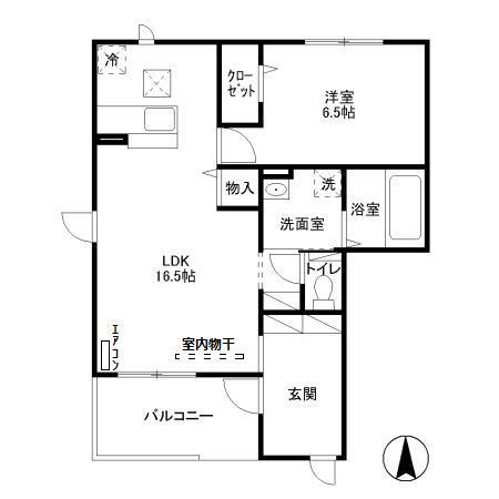 ローターファーデン(1LDK/1階)の間取り写真