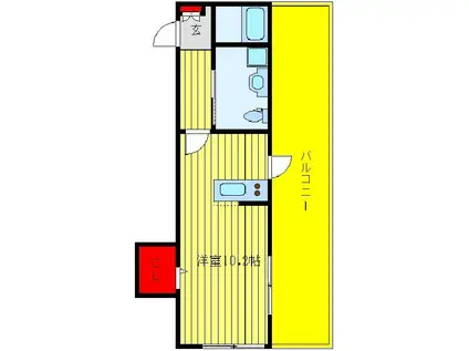 中十条スクエア(ワンルーム/3階)の間取り写真
