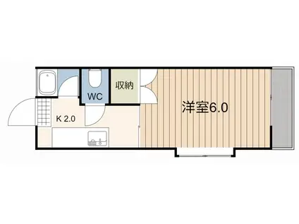 エクシード真砂(1K/3階)の間取り写真