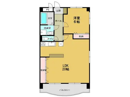 クレール浜松I(1LDK/4階)の間取り写真