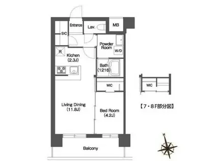 アビティ宮前平(1LDK/6階)の間取り写真