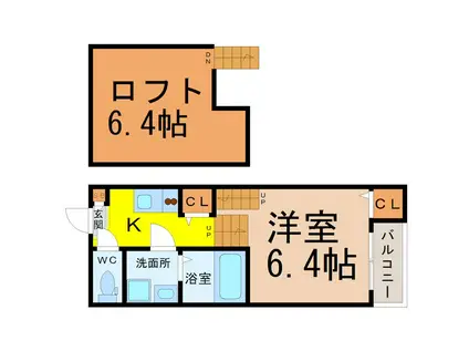 リブラ金山(1K/1階)の間取り写真