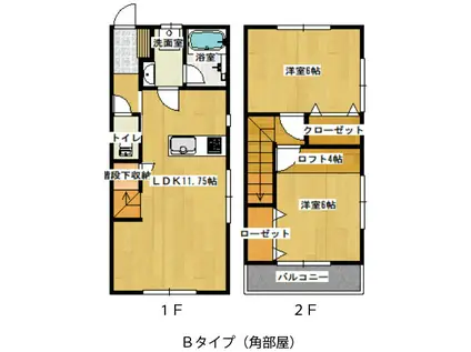 FAM TERRACE(2LDK/1階)の間取り写真