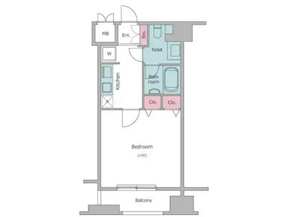 ピアネッタ汐留(ワンルーム/6階)の間取り写真